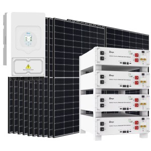 Kit fotovoltaico Off Grid + On Grid 6000-9000W DEYE PRO accumulo 20.48kWh Baita Casa Kit anti Lockdown Energetico