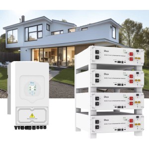Kit fotovoltaico Off Grid + On Grid 6000-9000W DEYE PRO accumulo 20.48kWh Baita Casa Kit anti Lockdown Energetico