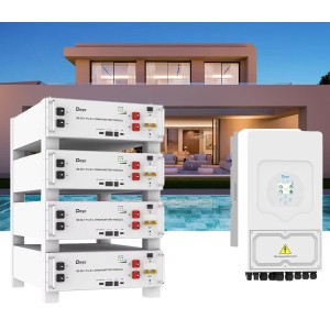 DEYE PRO 6000-9000W Off Grid Photovoltaic Kit with 20.48kWh Storage Home Cabin Energy Lockdown Prevention Kit