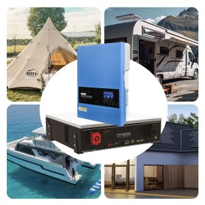 Kit Fotovoltaico 48V 4500W Inverter 6kW 230V e Batterie LiFePo4 5.12kWh Off Grid Baita Casa Isolata