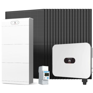 Kit fotovoltaico 6kw 8100W Monofase On Grid con Accumulo Batteria Huawei 15kW