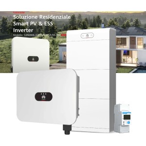 Kit fotovoltaico 6kw 8100W Monofase On Grid con Accumulo Batteria Huawei 15kW