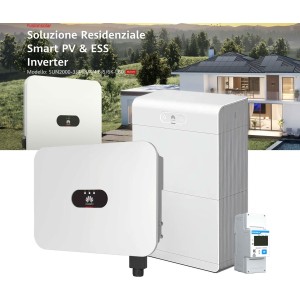 Kit fotovoltaico 6kW 8100W Monofase On Grid con Accumulo Batteria Huawei 14kW