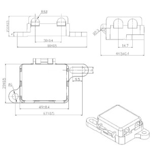 Portafusibili MIDI a 2 vie Max 200A 58V OF014005