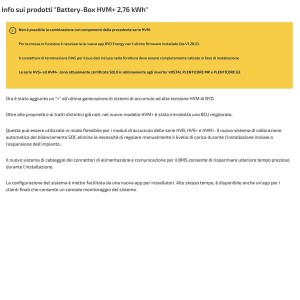 BYD Battery-Box HVM+ 16.6 16.56kWh Box 6 Batterie al litio con BMS