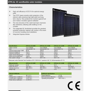 ETFE-AL V2 60W 18V Off-Grid Semi-Flexible Solar Panel