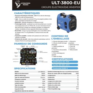 Ultimatron ULT-3800-EU 3.8kW 4-Stroke Gasoline portable Generator ULULT3800EU