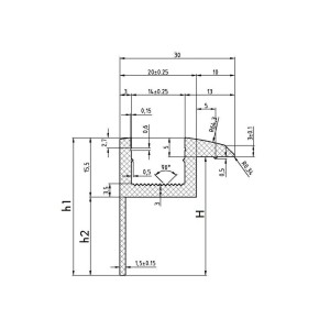 Megafix Morsetto terminale in Alluminio 35x70mm per fissaggio pannelli