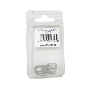 Kit 2 Terminali Cavo Batteria 25 mmq Foro 8 mm
