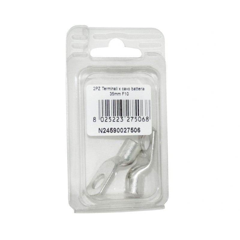 Kit 2 Terminali Cavo Batteria 35mmq Foro 10mm