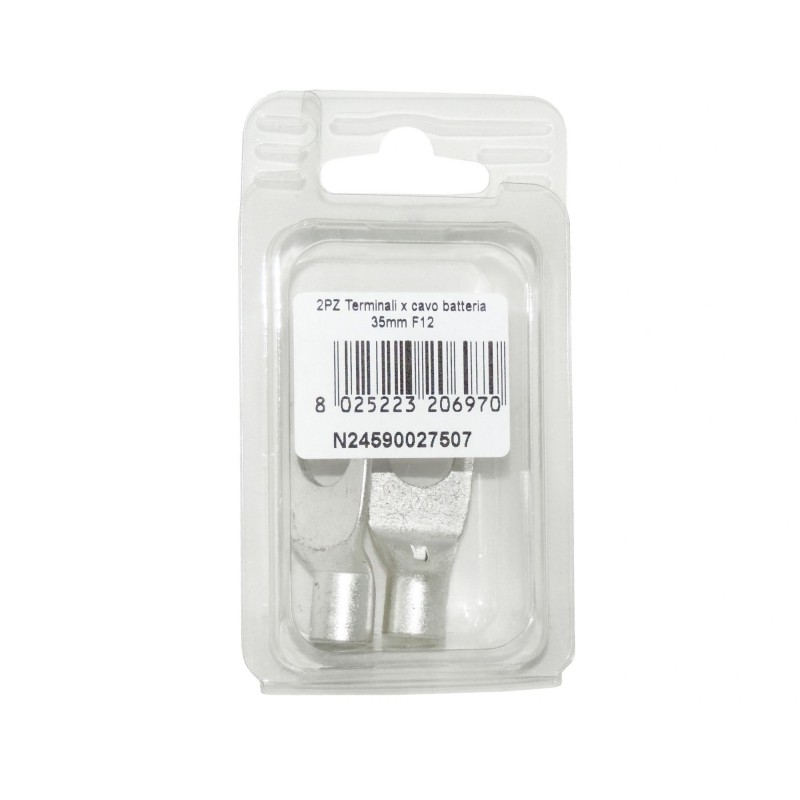 Kit 2 Terminali Cavo Batteria 35mmq Foro 12mm