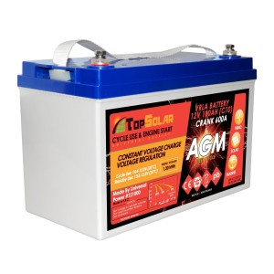 TopSolar 100Ah 12V C10 AGM battery Solar Wind Photovoltaic Systems