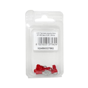 10pz Terminale Rosso con occhio per Cavo in rame 0,25:1,5mmq RF-M5