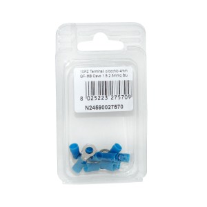 10pz Terminale blu 1.5:2.5mmq BF-M4 con occhio per cavi