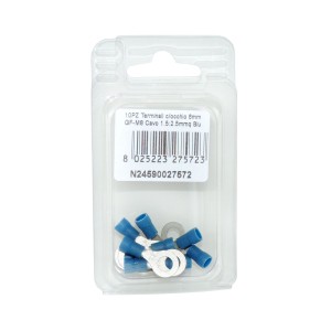 10pz Terminale blu 1.5:2.5mmq BF-M6 con occhio per cavi