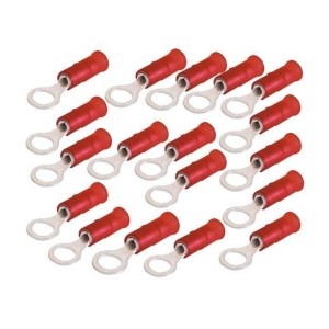 100PZ Terminale rosso 0.25:1.5mmq BF-M6 con occhio per cavi