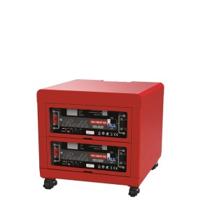 Rolls LiFePo4 10.24kWh 2x 100Ah 48V 5.12kWh Banco Batterie al Litio con armadio rack di 8U