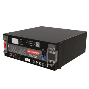 Rolls LiFePo4 15.36kWh 3x 100Ah 48V 5.12kWh Banco Batterie al Litio con armadio rack di 12U