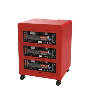 Rolls LiFePo4 15.36kWh 3x 100Ah 48V 5.12kWh Banco Batterie al Litio con armadio rack di 12U