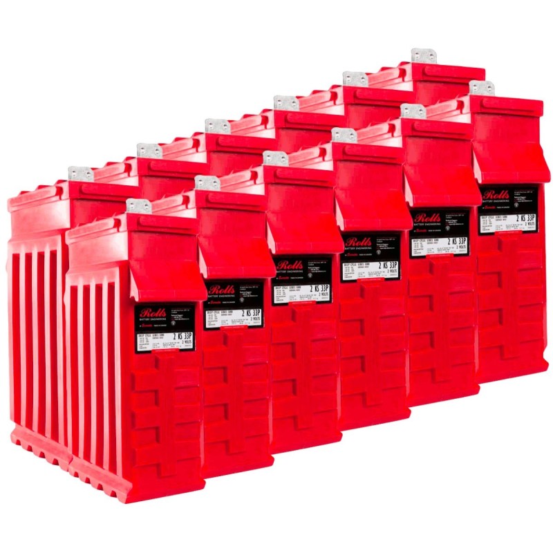 Rolls 2KS33P 24V 59.76kWh Battery Bank C100 Series 5000