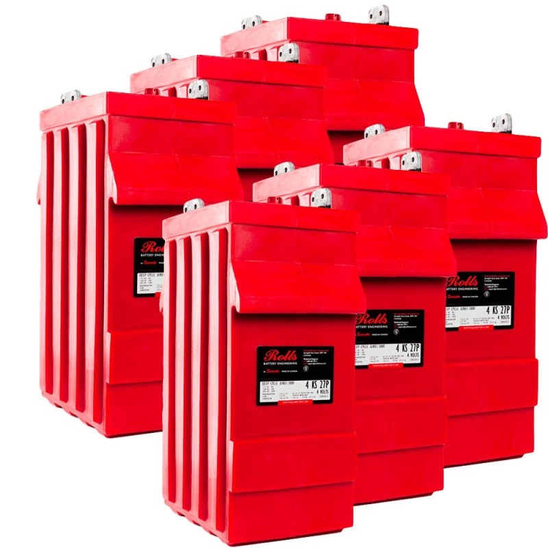 Rolls 4KS27P 24V 49.42kWh Battery Bank C100 Series 5000