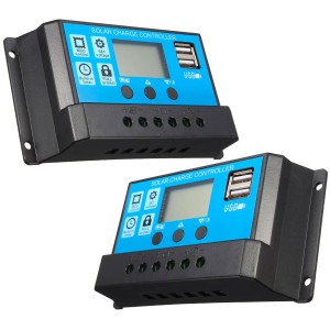 Regolatore di Carica PWM 12-24V 20A con 2 uscite USB 5V/2A Max