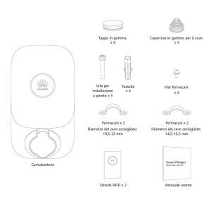 Huawei Fusion Charge AC wallbox 7,4 kW intelligente per ricarica veicoli elettrici