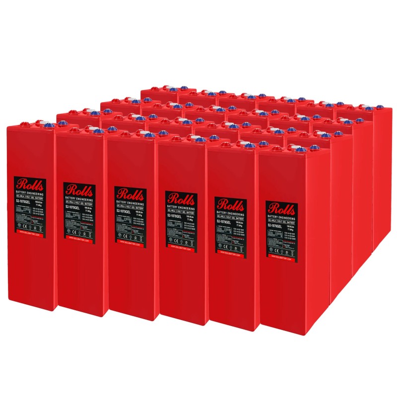 Rolls S2-920GEL 48V 61.78kWh GEL Battery Bank C100 OpzV Series