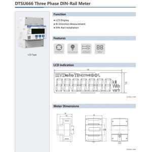 Solax Power DTSU666-D CHINT Contatore energia elettrica Trifase per sistemi solari