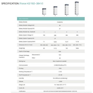 Pylontech FORCE-H2 FC0500M-40S-V2 Sistema di Gestione Batteria per accumulo Pylontech FH9637M