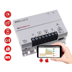 Western WRM15 DualB Regolatore di Carica MPPT 2 uscite 12-24V 15A
