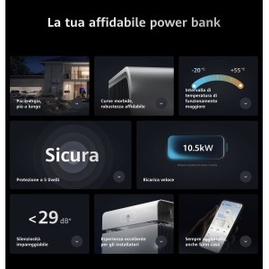 Huawei LUNA2000-7-S1 360V 7kWh Batteria al Litio + Power Module BMS ad alta tensione
