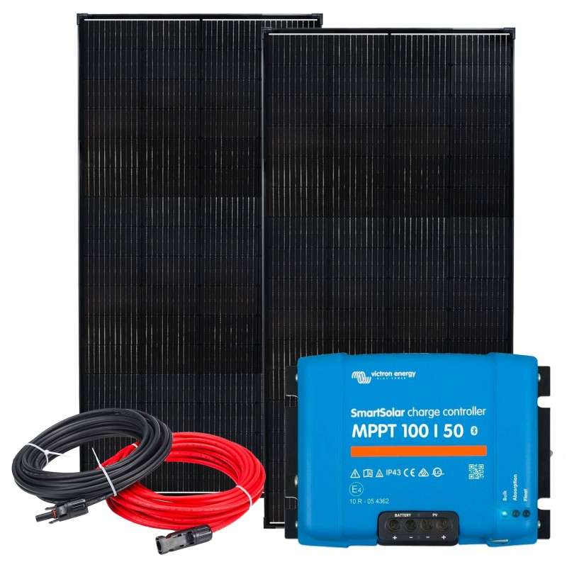 Kit Camper 12V 480W con Regolatore SmartSolar MPPT 50A + Kit Cavi