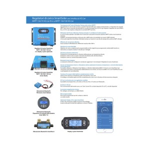 Victron SmartSolar MPPT 150/70-Tr 12/24/48V 70A VE.Can Regolatore di carica con Bluetooth
