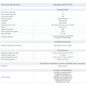Huawei SMART DONGLE-WLAN-FE 2.0 monitoring system for Huawei Inverter