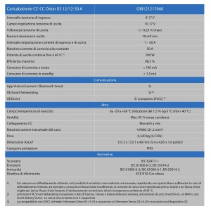 Victron Orion-XS 12/12-50A: caricabatterie CC-CC smart 700W