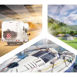 Kit Camper Flessibile 12V 150W + SmartSolar MPPT 15A + Kit Cavi