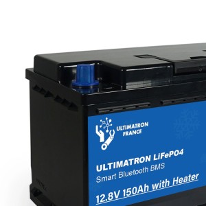 Ultimatron LiFePO4 12V 150Ah ULS-12-150H Batteria al Litio BMS Smart Bluetooth Camper con riscaldatore