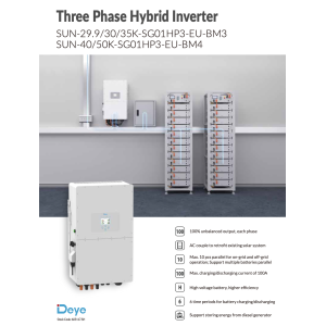Deye SUN-40K-SG01HP3-EU-BM4 inverter ibrido trifase 40kW ON-OFF Grid CEI 0-21