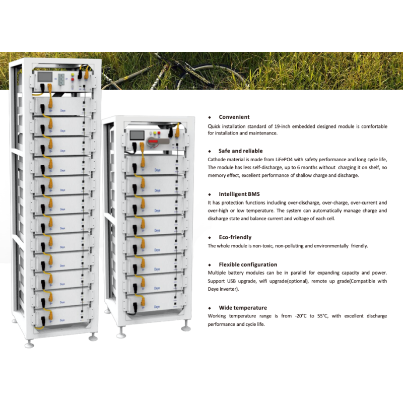 Deye BOS-G Batteria 20kW - 4x5.12kW + HVB750V/100A + rack 13