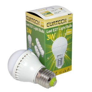 Lampadina LED 3W 180° E27 2700K-3000K 220Lm Min 10Pz