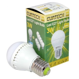 Lampadina LED 3W 180° E27 6000K-6500K 220lm Min 10Pz