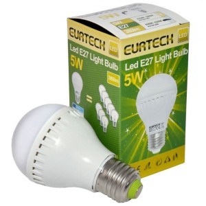 Lampadina LED 5W 180° E27 6000K-6500K 380Lm Min 10Pz