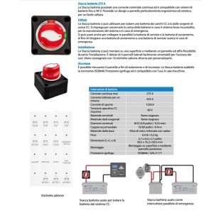 Victron battery switch 275A 12-24-48v Staccabatterie HD
