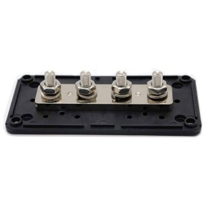 BusBar Box 4xM8 Cable connection distribution box 48V max 200A Black