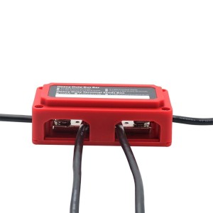 BusBar Box Rot 4xM8 Scatola di distribuzione collegamento cavi 48V max 200A Rosso