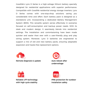 GoodWe Batteria GW-LXD5.0-10-A8 Kit 40kWh IP66 + Base Pavimento + Cavi - high-voltage battery