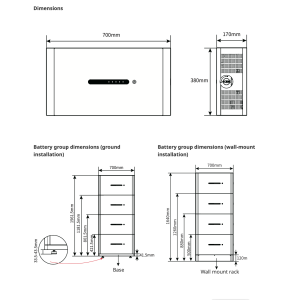 GoodWe Batteria GW-LXD5.0-10-A8 Kit 40kWh IP66 + Base Pavimento + Cavi - high-voltage battery