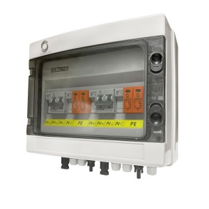 500Vdc 2 string 16+16A electrical panel with disconnector and fuses
