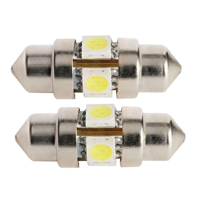 Blister 2pz Lampadine a siluro a LED 12V - 0,8W